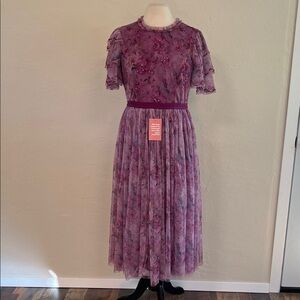 Ivy City Co Sugar Plum Fairy Midi Dress NWT